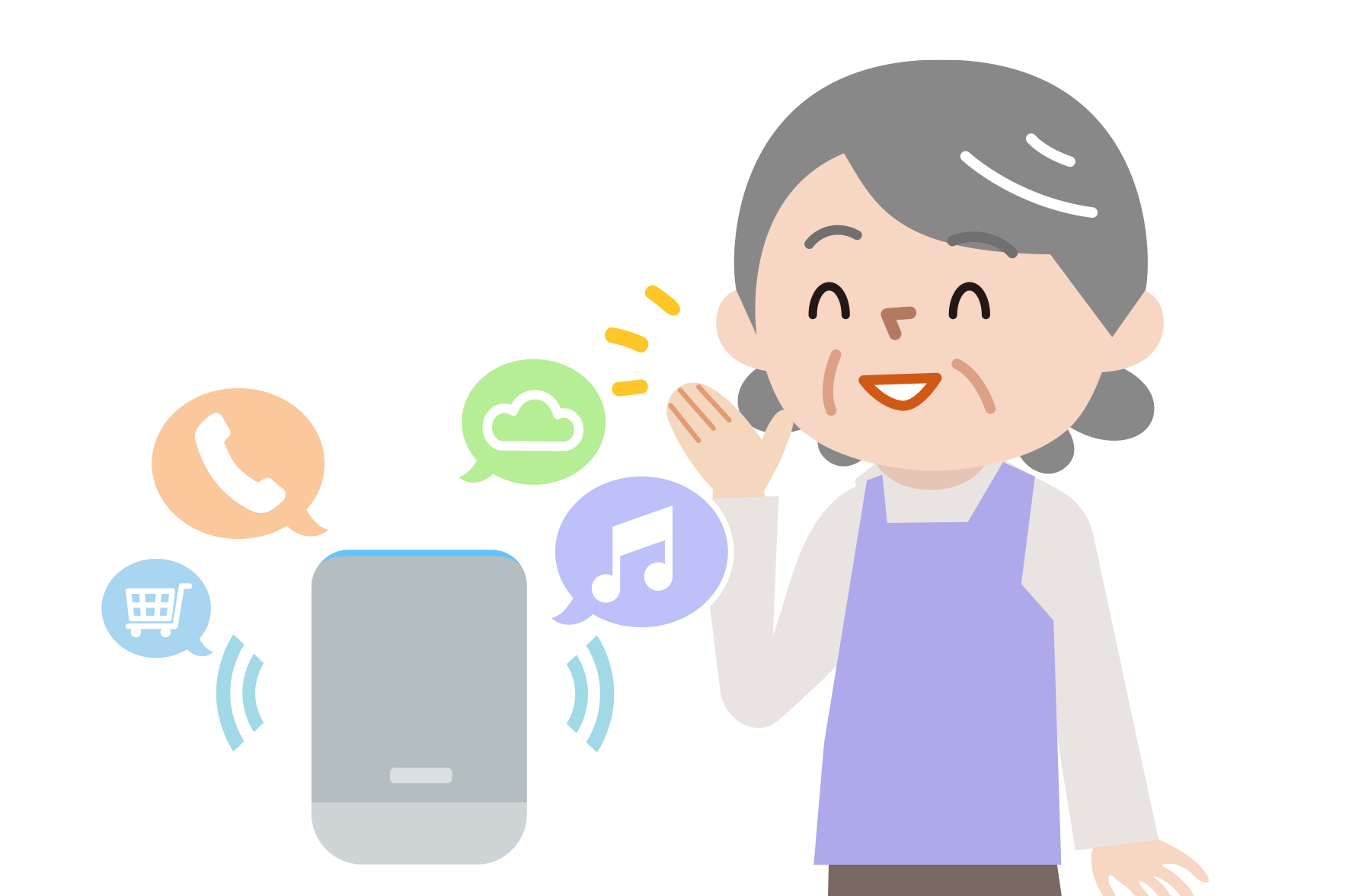 「音声アシスタント」で生活をサポート