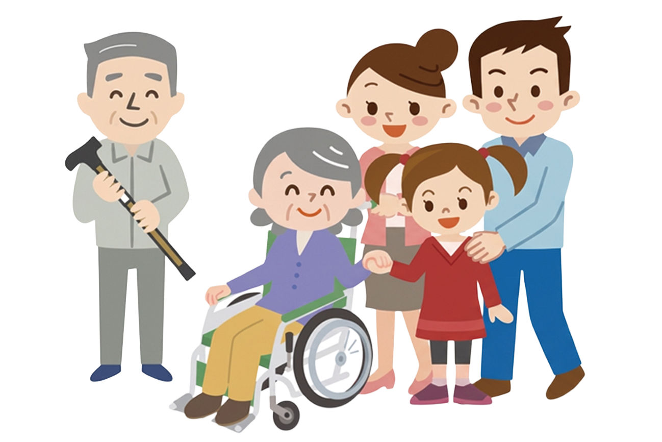 3つ目は、「家族」です。在宅生活は、ご本人だけで成り立ちません。