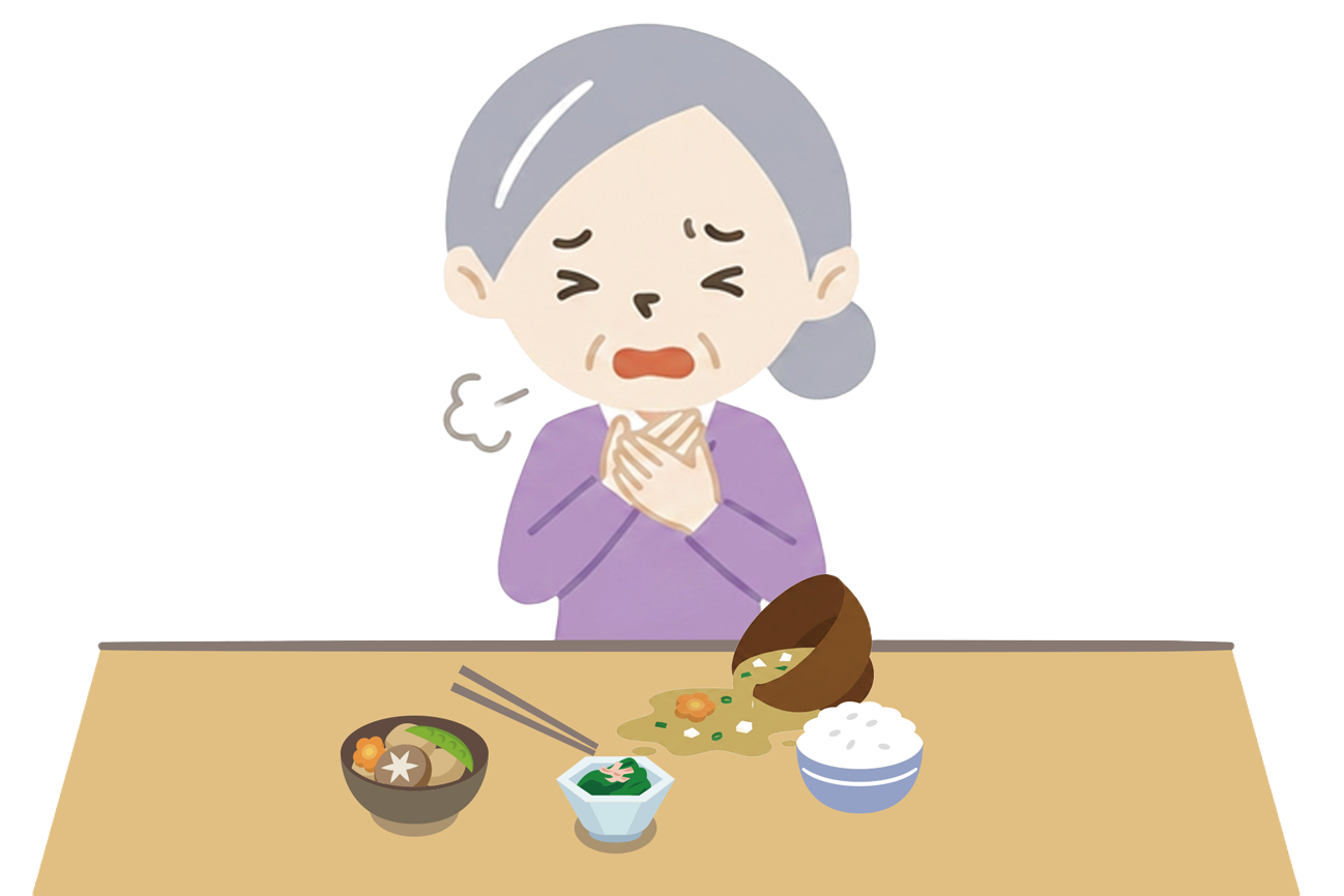 食事の場面では誤嚥への配慮も必要