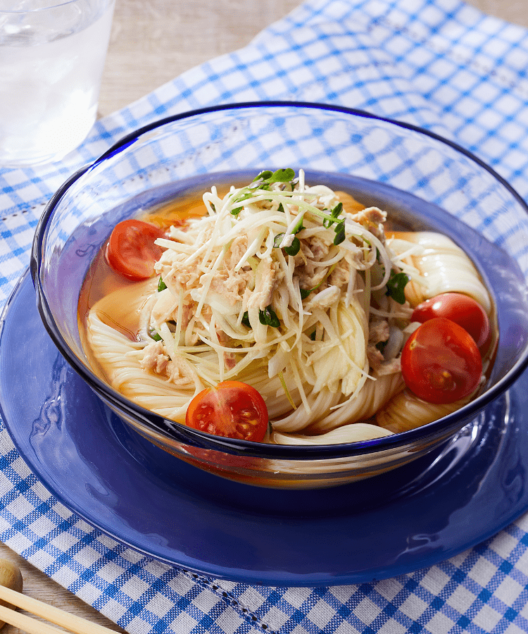 ツナサラダのっけそうめん