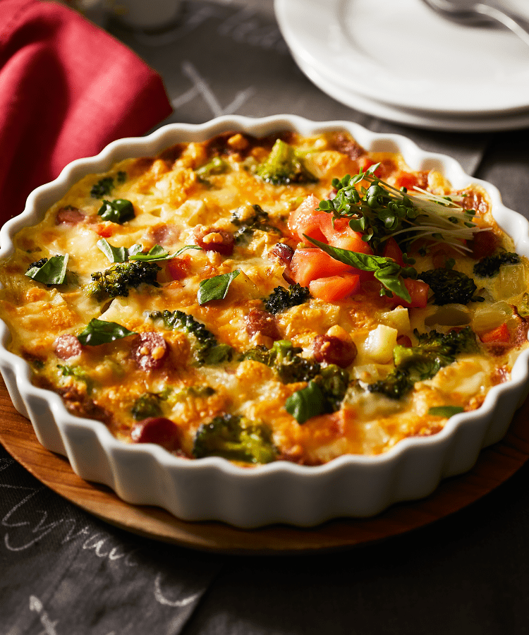 簡単なのに豪華に映える ごろごろ野菜のキッシュ