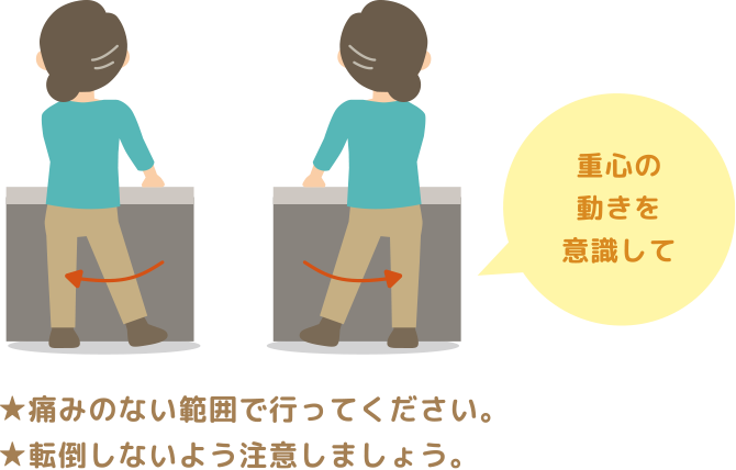 重心の動きを意識して