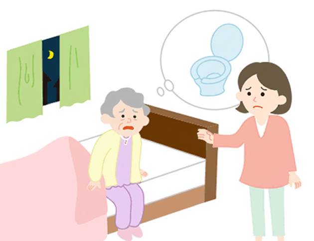 夜間の見守りや介助で家族の負担が増えてきた