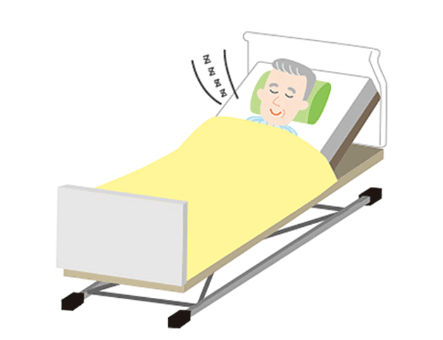ぐっすり眠るためのお手伝いをします。