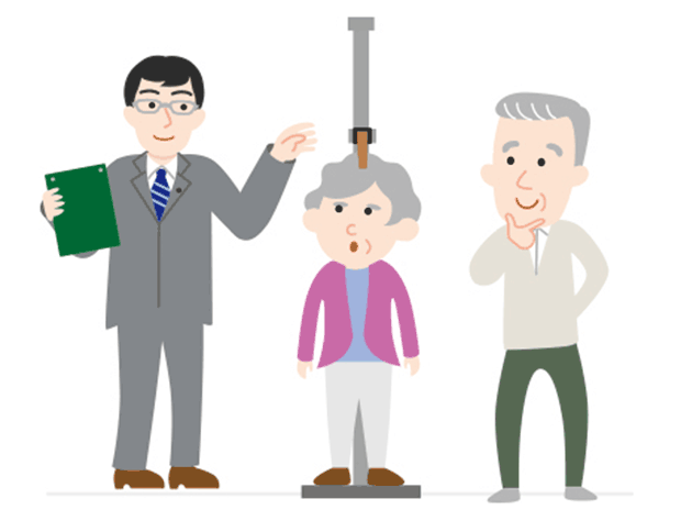 体格に合わせてサイズ選び。ご本人に圧迫感のないものを。