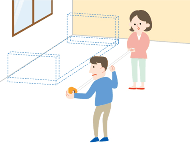 ベッドのサイズはお部屋の広さに合わせて。