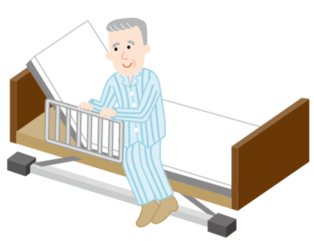  ご本人の症状に合わせてベッドの向きを決めます。