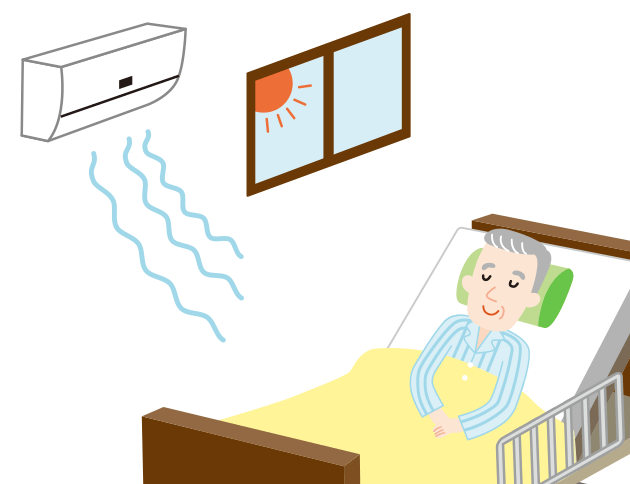 室内が暑すぎるようならエアコンや扇風機で改善を。