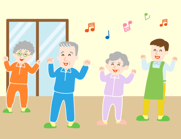 日中はデイサービスで活動的に過ごす