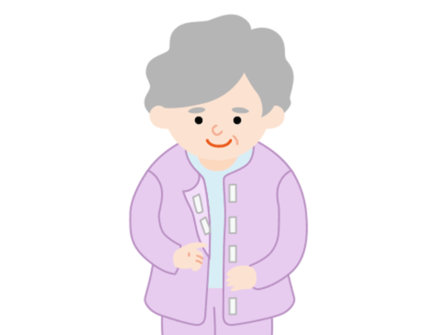 伸縮しやすい生地で、全体に大きめサイズを。