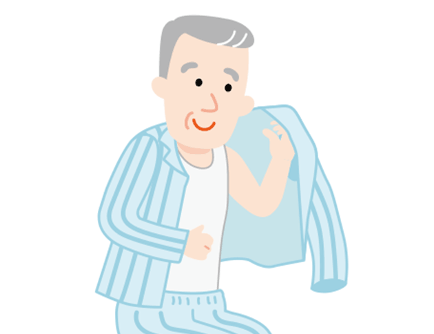 着るときは患側から、脱ぐときは健側から。