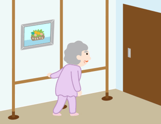 歩いているあいだ姿勢を支え、転倒の危険を減らします。