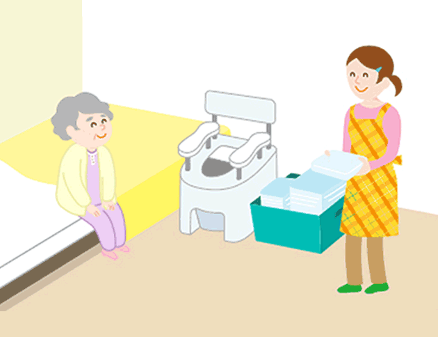 付き添いの介助の負担を減らせます。