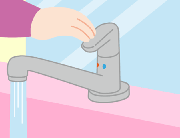 「シングルレバー式水栓」水栓を取り替えれば、出したり止めたりがラクに。