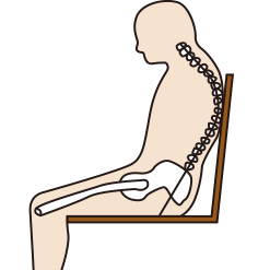 仙骨座り（ずっこけ姿勢の座り方）