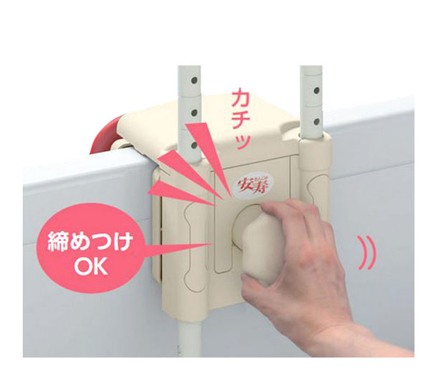 トルク制御で適正な取り付け。カチッと音（おと）が鳴るまで回せば締め付けOK