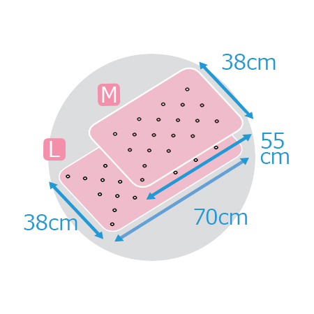 HRオリジナルお風呂マット サイズ説明